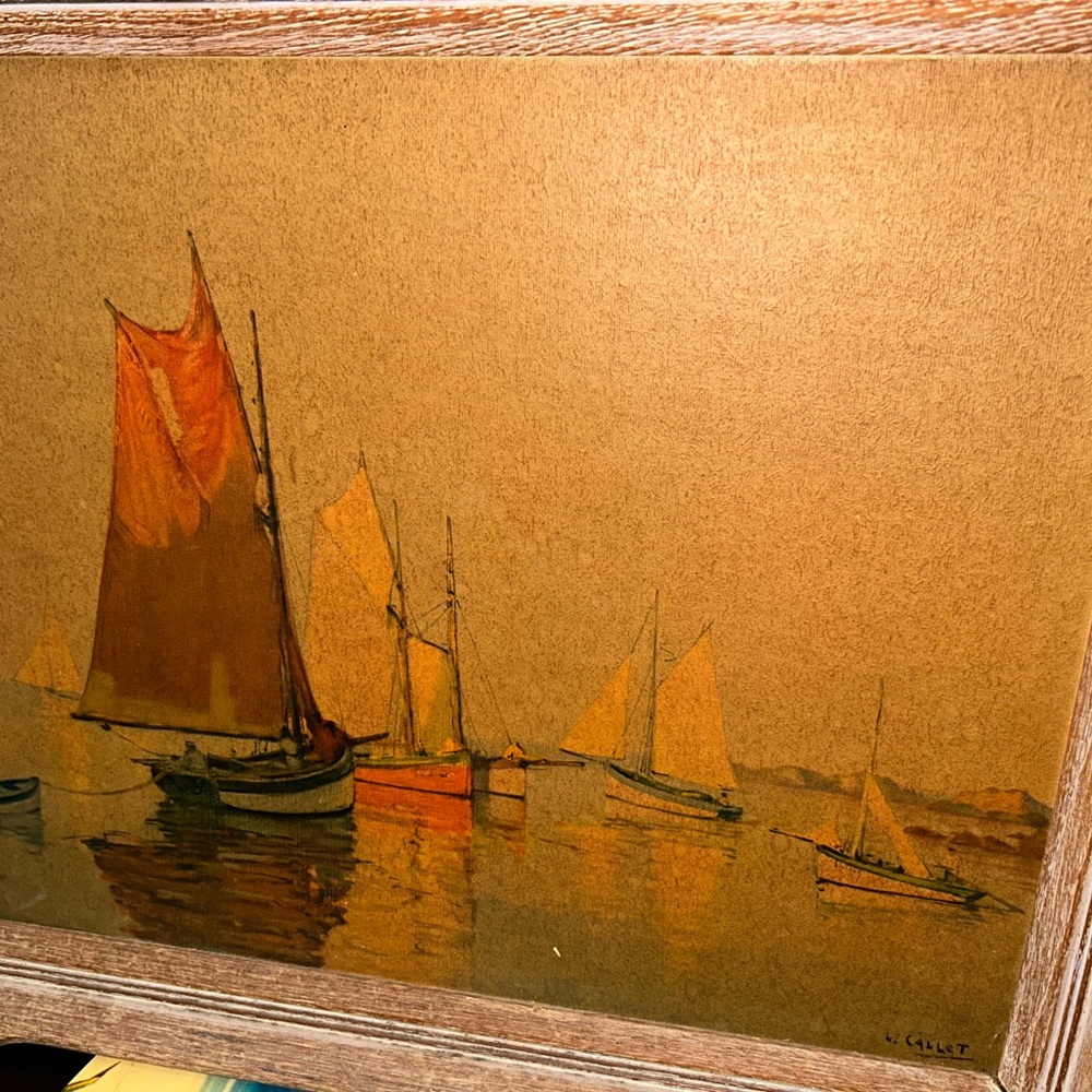 Nautical Scene Painting signed by Artist